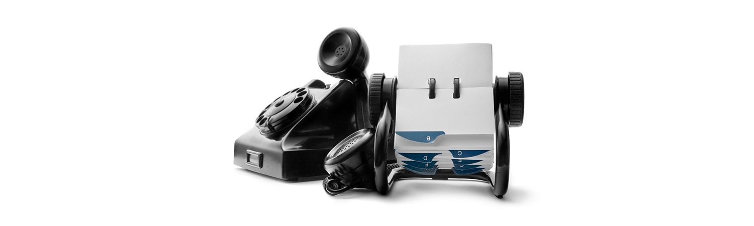 Rotary Phone with Blank Rolodex